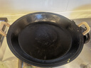 王源吉古法铸铁煎盘铁板户外烤肉盘卡式炉电磁炉通用煎饼煎牛排锅贴煎锅 古法煎锅+玻璃盖 36cm 晒单实拍图