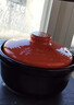 康舒（KANGSHU） 大容量砂锅炖锅家用耐高温陶土沙锅明火燃气陶土煲煮粥煲石锅 橙3.3L+1.1L(3-5人)破损补发 实拍图