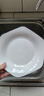 肃匠餐具家用套装碗盘简约米饭碗盘套装纯白釉下彩陶瓷碗微波炉用 黑线8.5英寸拼盘 6头 实拍图