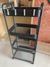 全品屋小推车置物架可移动落地收纳架家用零食厨房多层碳钢带轮架子四黑 实拍图