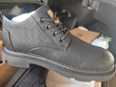 海澜之家HLA男士休闲鞋子男款皮面厚底工装鞋 L011(增高款）黑色39 实拍图