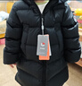 保姆鹅  【风墙】儿童羽绒服宝宝中长款护脸加厚外套保暖童装[NG2664] 炭黑 120 实拍图