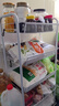 溢彩年华厨房置物架落地货架储物架免工具移动书架浴室收纳架1058白色五层 实拍图