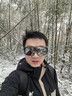 村田稻夫登山墨镜 骑行墨镜套镜 墨镜套近视眼镜护目镜滑雪镜 黑框水银片 实拍图