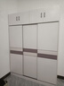 白浅【免费安装】衣柜卧室储物柜子移门衣橱简易推拉门大衣柜 【三门】1.8米主柜+顶柜 实拍图