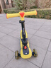 babycare儿童滑板车2-6岁二合一折叠童车重力转向宝宝可坐生日礼物 洛克黄 实拍图