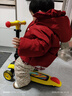 babycare儿童滑板车2-6岁二合一折叠童车重力转向宝宝可坐生日礼物 洛克黄 实拍图