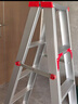 康鹏梯子家用折叠伸缩加厚铝合金人字梯室内多功能伸缩楼梯登高工程梯 全三角片加固-1.2米加厚 实拍图