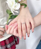 中国黄金（CHINA GOLD）连理枝银情侣戒指男女求婚活口对戒表白七夕情人节生日礼物送女友 （刻字/贺卡）足银*连理枝戒指【情侣一对】 实拍图