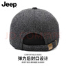 JEEP羊毛呢棒球帽男秋冬季男士中老年户外防寒护耳加厚鸭舌帽毛呢棉帽 实拍图