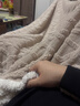 无印良品双层加厚牛奶绒羊羔绒毛毯 冬季空调被毯子午睡盖毯 150*200cm 实拍图