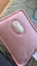 彩虹热水袋暖手宝充电暖宝宝暖水袋注水暖手袋热敷暖肚子 粉色 实拍图