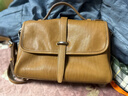 裘真新年礼物 植鞣牛皮007邮差包女真皮大容量通勤单肩斜挎包复古包 大象灰 实拍图