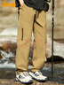 JEEP吉普休闲裤男秋冬季直筒裤子男士宽松潮流工装裤男裤 棕色 L 实拍图
