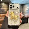 KEKLLE适用iPhone16pro手机壳苹果16pro保护套马上有钱高级感金箔滴胶透明防摔高级硅胶保护套可爱七夕 实拍图