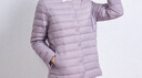 鸭鸭（YAYA）佟丽娅同款轻薄羽绒服女新款冬季短款圆领内胆修身时尚薄外套男 浅紫色【女款无领】 2XL 【建议125-140斤】 实拍图