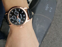 【网红爆款】商务腕表石英运动表休闲皮带男女手表 黑色 实拍图