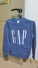 盖璞（GAP）男女装春款印花logo抓绒圆领卫衣合身上衣美版 灰蓝色 542214 XS 美码 S亚洲码175/88A 实拍图