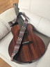 莫森（MOSEN）MBD03皮头加厚编织纯棉民谣吉他背带 电吉他贝司吉它背带 红黑款 实拍图