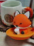 星巴克（Starbucks）马克杯萌狐枫叶咖啡杯可爱造型带盖陶瓷水杯情侣高颜值早餐杯 狐狸单杯+盖 实拍图