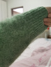 羊绒羊毛衫女26新款圆领拉毛拉绒柔软毛衣纯色无缝一体针织衫 花绿 均码 实拍图