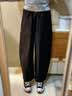 优衣库保暖休闲长裤女装/休闲裤裤子479402 09 黑色 XL /165/76A 实拍图