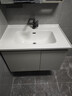 九牧（JOMOO）浴室柜陶瓷一体盆卫生间洗脸盆柜组合洗手盆卫浴洗漱台A2741升级 智能款 双侧灯|除雾 冷灰80cm 【无龙头】 实拍图