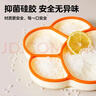 licheers宝宝餐盘婴儿硅胶学吃饭分格餐具吸盘一体式儿童辅食碗 绿色 实拍图
