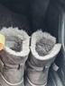 达芙妮官方厚底雪地靴女2026冬季新款加绒保暖短靴女增高防寒东北棉鞋子 灰色【翻折两穿 5cm厚底】 38 实拍图