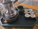 瓷牌茗茶具（cipaiming teaset）瓷牌茗 幽香侧把煮茶壶陶瓷煮茶器黑茶煮茶炉烧水壶套装 幽香《侧把壶》蒸煮双胆7件套+电陶炉+八角托盘 实拍图