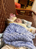 法兰绒毯单人毛毯毛巾被盖毯垫小被子午休办公室宿舍披肩毯铺盖 100*140cm，±5cm活动价格 颜色随机 实拍图