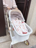 qborn白鹿新生儿小孩米色婴儿车高景观双向轻便折叠宝宝儿童推车三合一 玉兰白+睡篮 实拍图