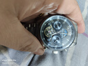 冠琴（GUANQIN）手表男机械表全自动镂空飞轮瑞士品质防水夜光皮带男士双日历手表 银色黑面 实拍图