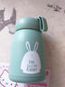 【京东物流送货上门】萌萌兔卡通水杯女牛奶玻璃杯创意便携杯子 蓝色萌萌兔 330ml 1只 实拍图