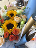 艾斯维娜鲜花速递向日葵混搭花束生日礼物全国同城配送 向日葵香槟韩式花束 实拍图