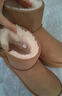 骆驼（CAMEL）懒人毛毛鞋雪地靴女反绒增高厚底冬季保暖靴 L23W275056 驼色 36 实拍图