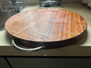 双枪黑金檀木整木切菜板加厚加大圆形砧板实木家用案板面板菜墩35*3 实拍图