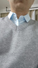 恒源祥100%纯羊毛绒衫男士假两件毛衣秋冬中年衬衫领上衣休闲针织打底衫 J017灰色 170/L【120-140斤穿】 实拍图