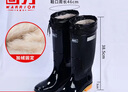 正品雨鞋雨靴男高筒中筒防水鞋防滑厨房加绒水鞋耐磨胶鞋短筒 【回力】886高筒-加厚绒 40 实拍图