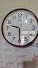 康巴丝（Compas）挂钟 创意简约钟表客厅石英钟表挂墙时钟 c2855 咖木色 26cm直径 实拍图
