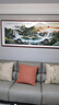 迅典国画山水画鸿运当头挂画客厅装饰画办公室字画风水画沙发背景墙画 D款【流水生财】 【推荐】实木带框203*83CM(有机玻璃） 实拍图