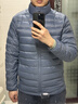 京东京造【air+零压排骨羽绒】轻薄羽绒服男外套冬90鸭绒立领新年薄雾蓝XL 实拍图