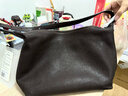 裘真情人节礼物【明星同款】植鞣胎牛皮腋下经典hobo包通勤真皮女包 咖啡色-大号(胎牛皮版) 小包/大包 实拍图
