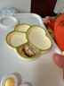 COOKSS 宝宝餐盘硅胶婴儿学吃饭分格儿童餐具辅食碗餐盘带吸盘 双拼绿 实拍图