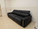 卡尔适黑色真皮沙发客厅2026新款小户型调节大象耳朵意式直排沙发花弄影 2.8米多人位（头靠可调节） 【旗舰版·云端坐感】3.0mm超厚半青头层牛皮 实拍图