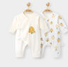 贝瑞加（Babyprints）新生儿连体衣2件装男女宝宝长袖纯棉内衣卡通护肚爬服 粉59 实拍图