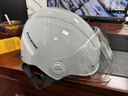 凤凰电动车头盔男女新国标3C认证安全帽四季通用冬季保暖防雾电瓶车摩托车半盔大码 3C冷灰色+短透  实拍图