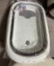 iuu婴儿洗澡盆 可折叠宝宝浴盆大号 洗澡神器躺托浴架新生儿童用品 【北欧灰】+可调节浴架+浴垫 材质：FAD食品级材质检测认证 实拍图