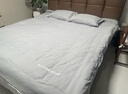海澜之家（HLA）床上三四件套纯棉水洗棉麻裸睡亲肤床上用牛奶绒床单床笠被套被罩 【速干不缩水】A类裸睡-奥丁灰 三件套被套1.5*2m 床单款 1.8*2.3m 实拍图