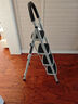 奥鹏 梯子家用四步折叠梯子加厚钢管铁梯宽踏板人字梯单侧工程梯 实拍图